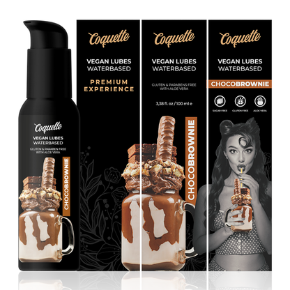 Coquette premium experience lubricante vegano chocobrownie 100ml