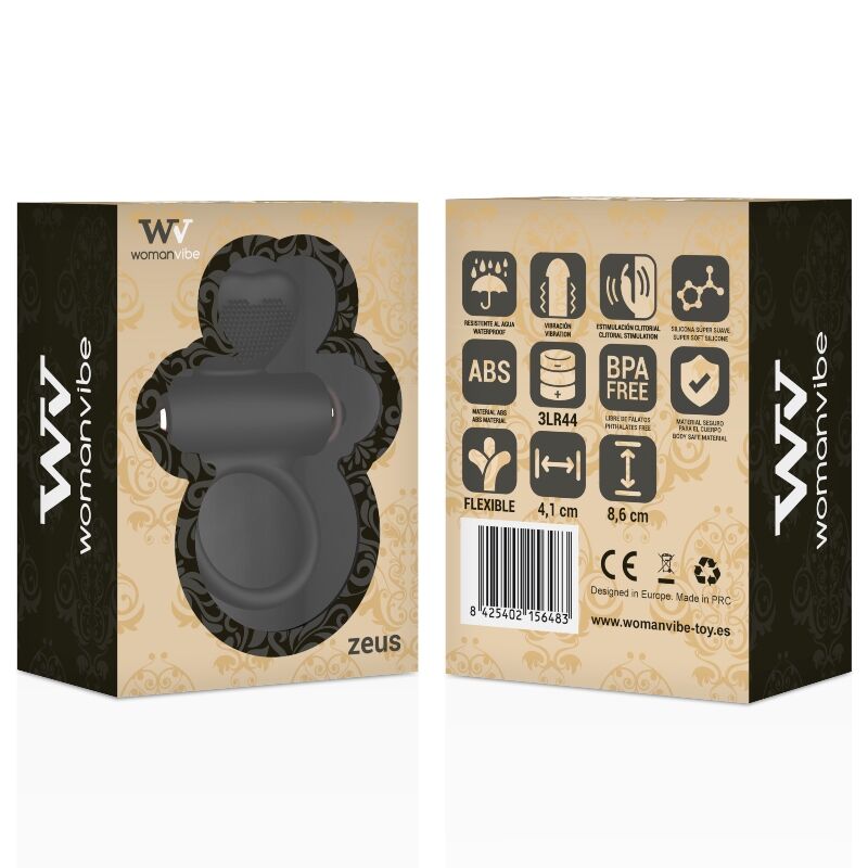 Anello Vibrante Womanvibe Zeus Nero