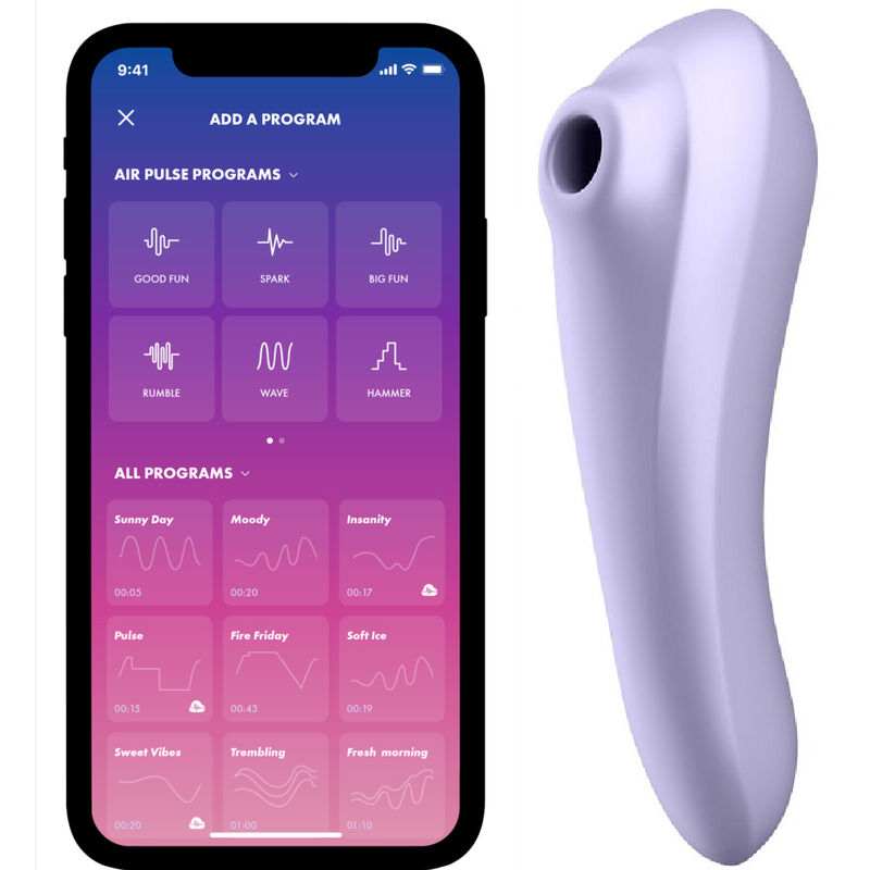 Succhia Clitoride Satisfyer Dual Pleasure Air Pulse Viola Chiaro