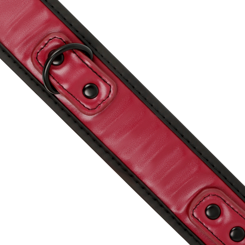 Fetish Submissive dark Room Collare con Catena Rosso/Nero