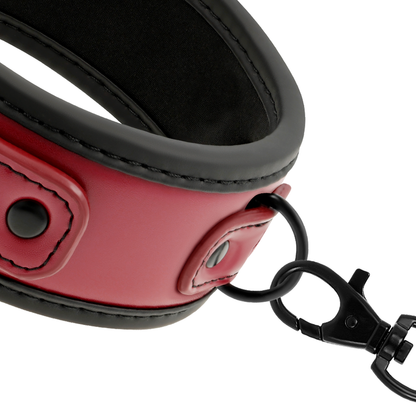 Fetish Submissive dark Room Collare con Catena Rosso/Nero