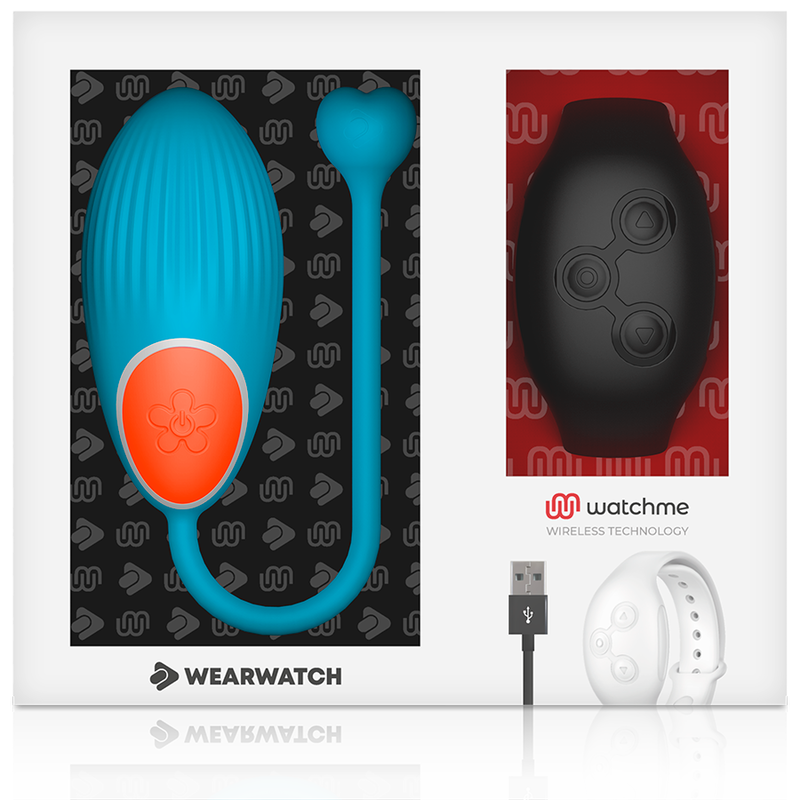 Ovetto vibrante Wearwatch egg wireless tecnologia watchme blu e nero