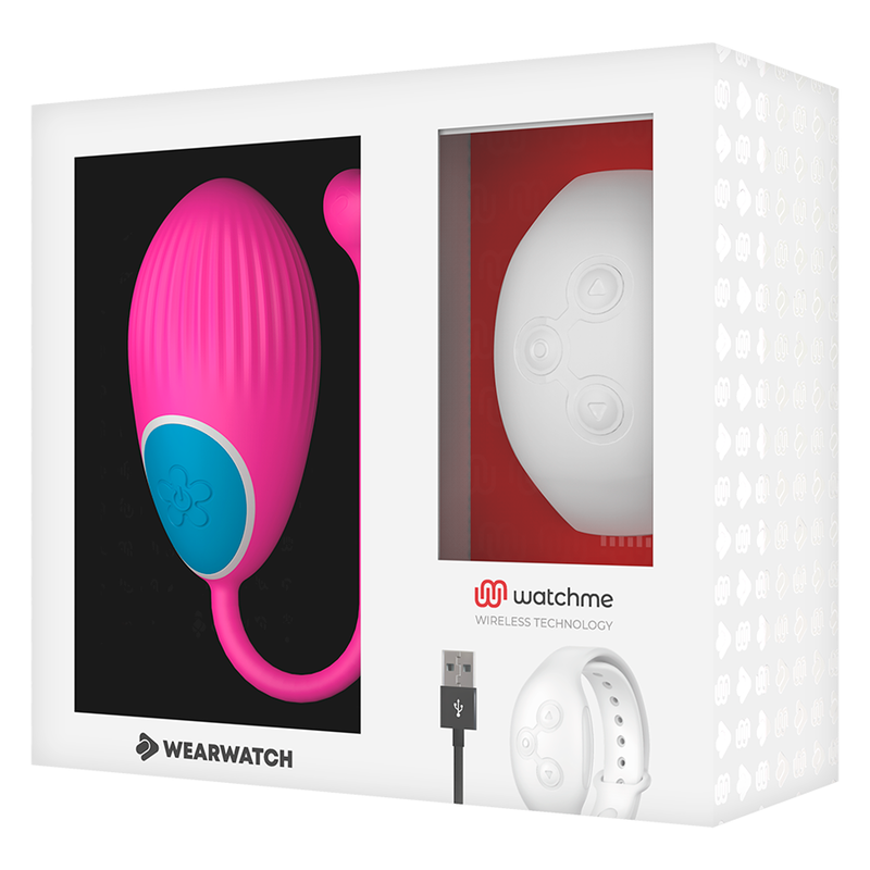 Ovetto vibrante Wearwatch egg wireless tecnologia watchme fucsia e bianco