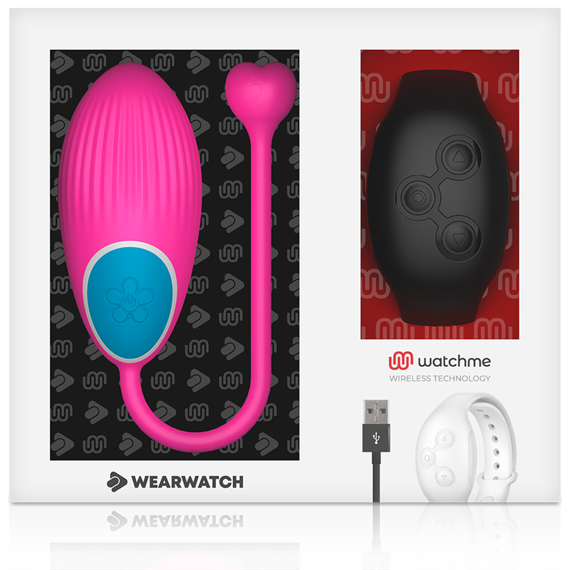 Ovetto vibrante Wearwatch egg wireless tecnologia watchme fucsia e nero