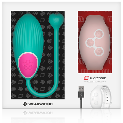 Ovetto vibrante Wearwatch egg wireless technology watchme acquamarina / corallo