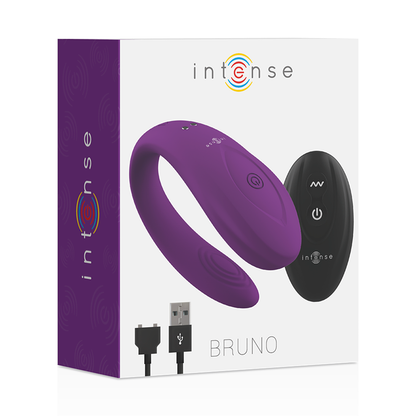 Vibromasseur télécommandé Intense brun partenaire double plaisir violet