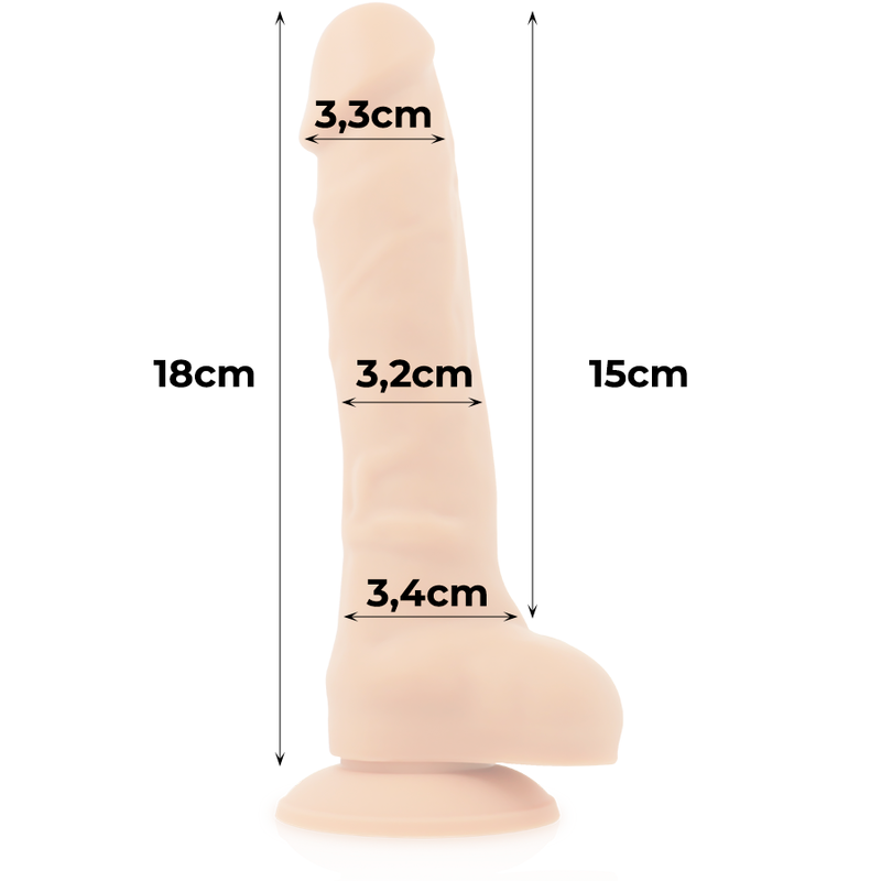 Godemiché à sangle Cock Miller 18 cm chair