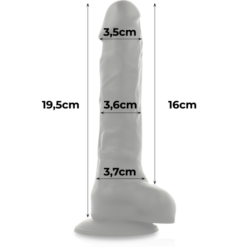 Strap-on dildo Cock miller nero 19,5 cm