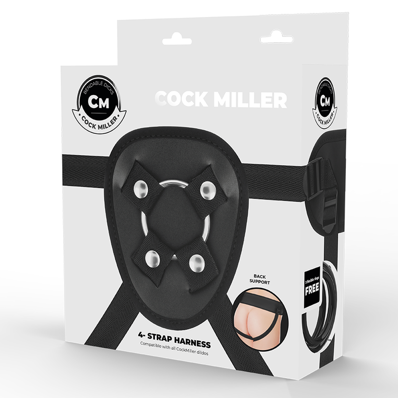 Strap-on dildo Cock miller nero 19,5 cm