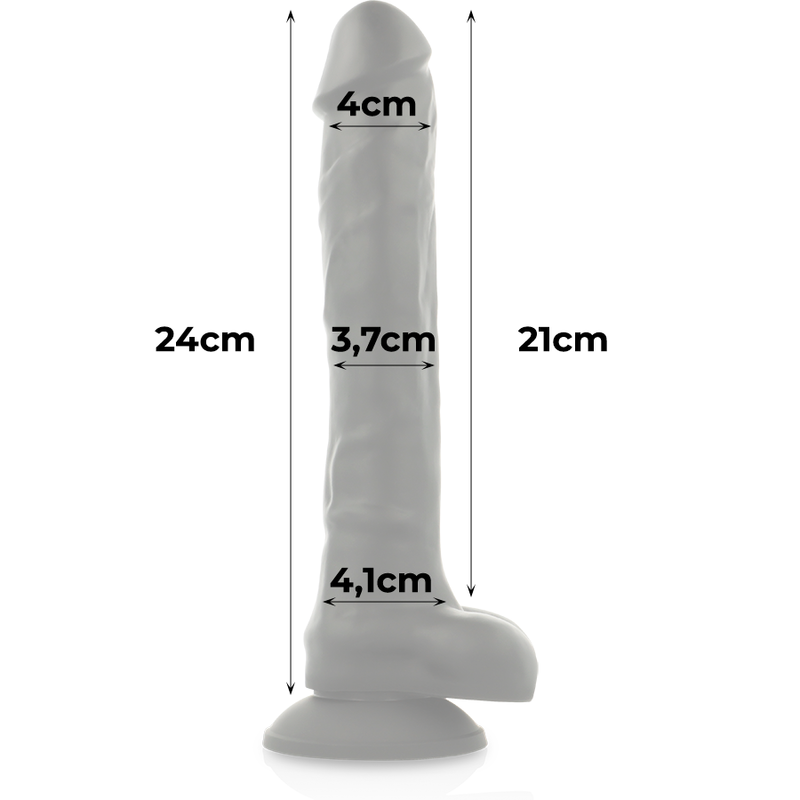 Godemichet à sangle de type Cock Miller, noir, 24 cm
