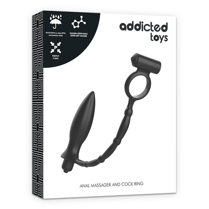 Plug anal de jouets didactiques avec anneau vibrant