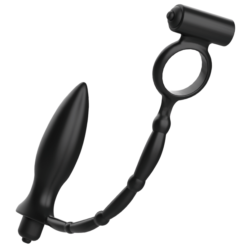 Plug anal de jouets didactiques avec anneau vibrant