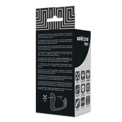 Plug anale di giocattoli addicted con anello in silicone nero