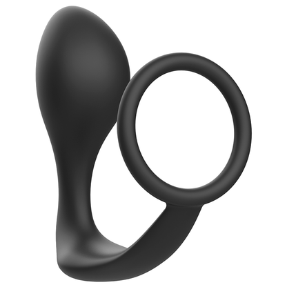 Plug anale di giocattoli addicted con anello in silicone nero