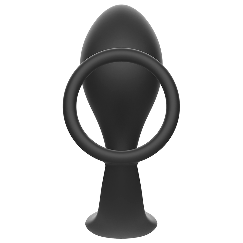 Plug anale di giocattoli addicted con anello in silicone nero