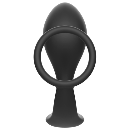 Plug anale di giocattoli addicted con anello in silicone nero