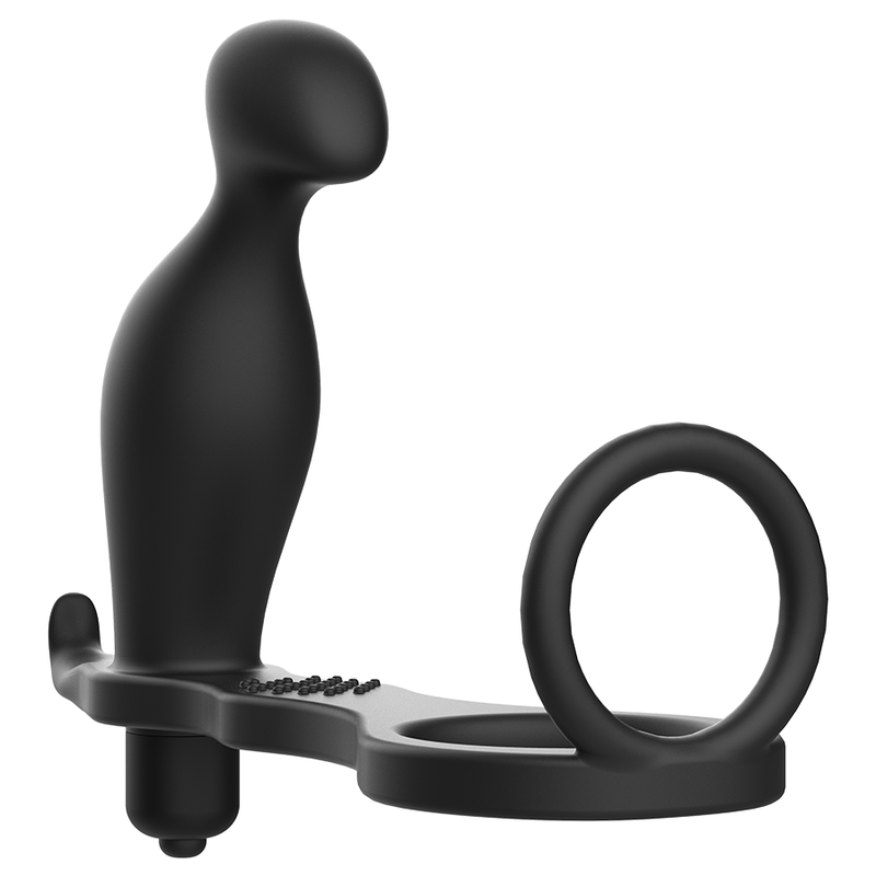 Plug anale di giocattoli addicted con anello in silicone nero