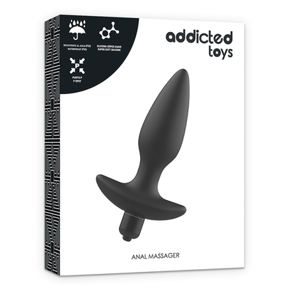 Addicted toys massaggiatore plug anale con vibrazione nero