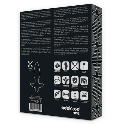 Addicted toys massaggiatore plug anale con vibrazione nero