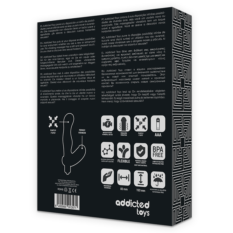 Addicted toys p-spot vibe silicone stimolatore anale della prostata