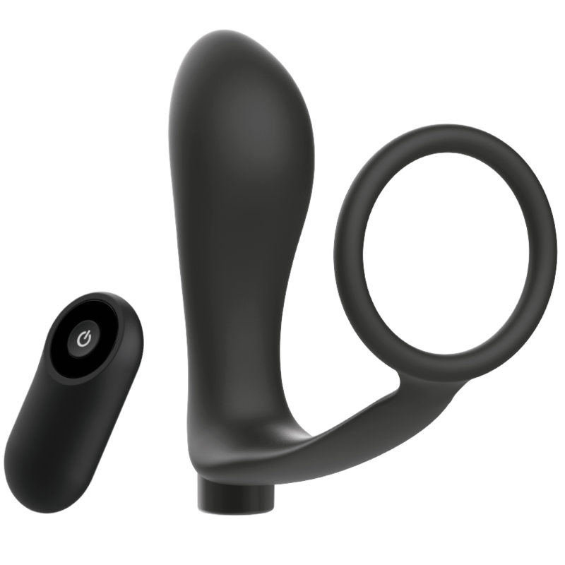 Anneau pénien avec télécommande addicted toys plug anal noir rechargeable