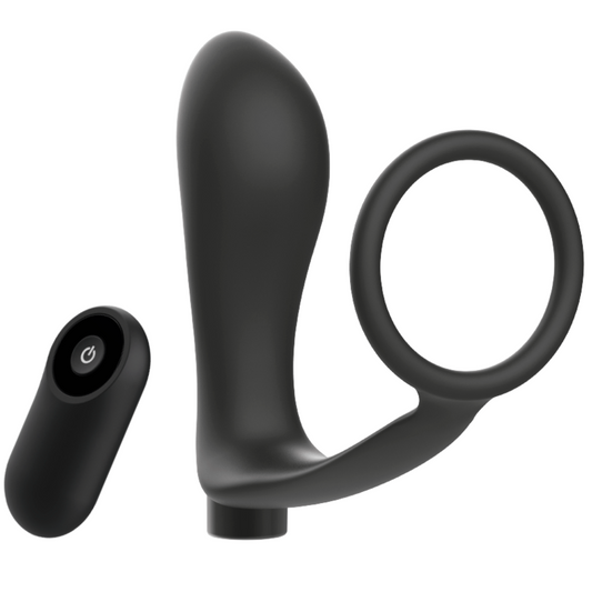 Anello pene con telecomando addicted toys plug anale nero ricaricabile