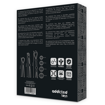 Addicted toys kit de 7 anneaux péniens flexibles en silicone