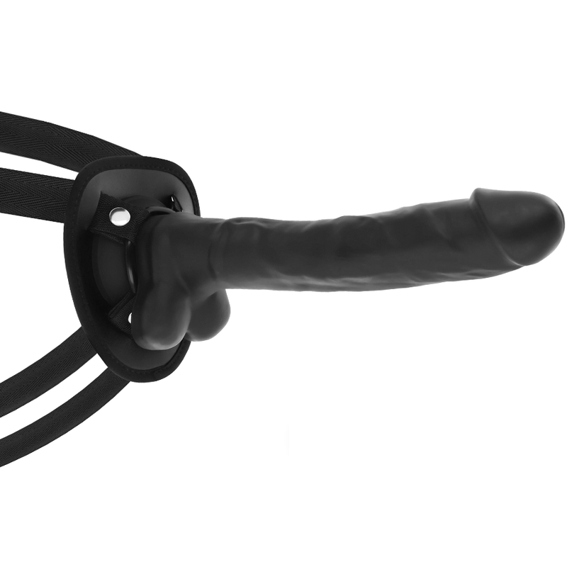 Godemichet à sangle de type Cock Miller, noir, 24 cm