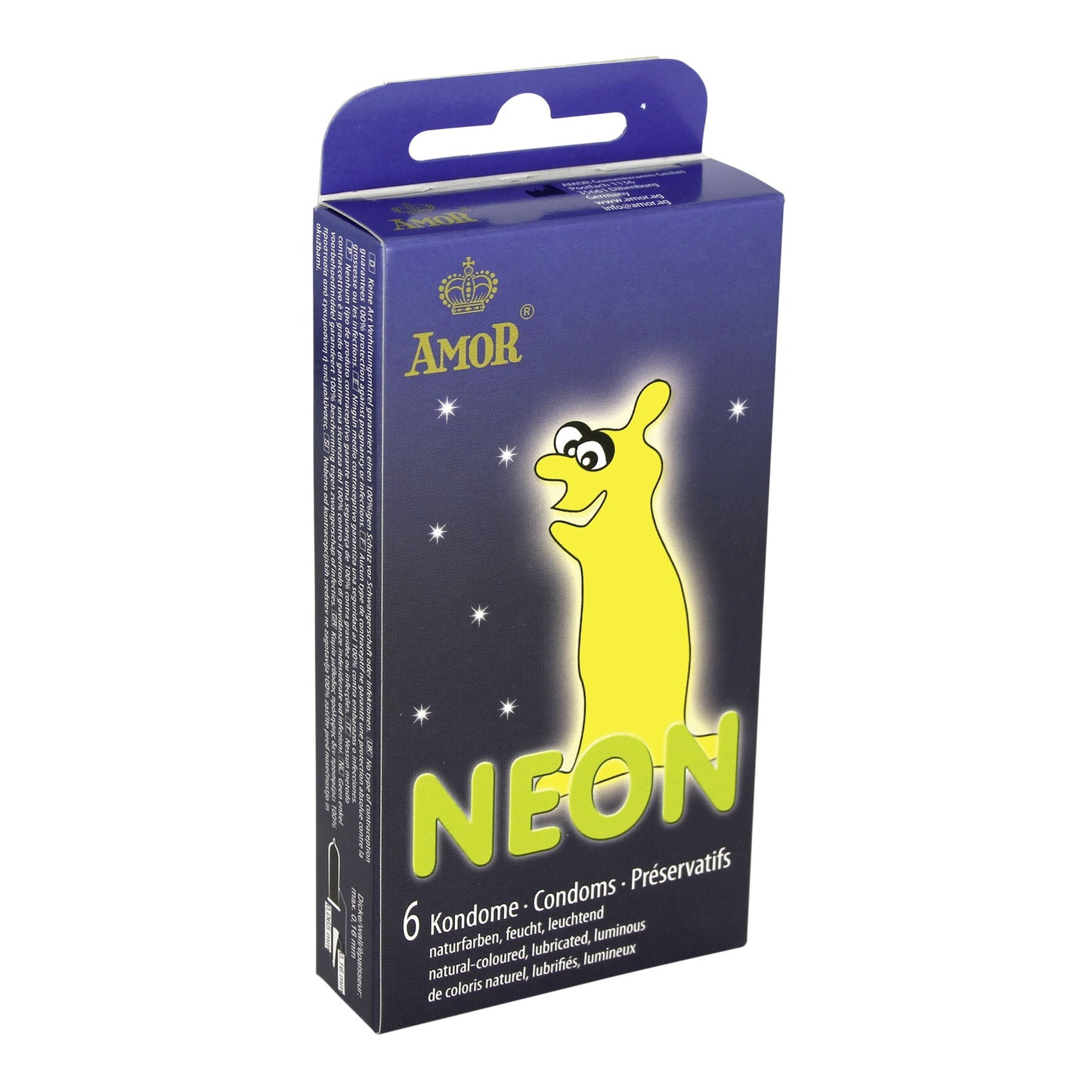 Condones fluorescentes Amor Neon